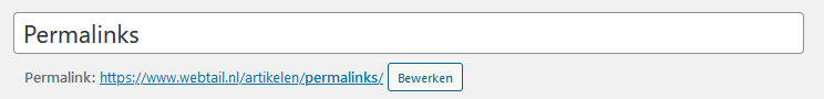 Wat zijn permalinks in WordPress